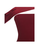 Load image into Gallery viewer, Ovelia Crimson Satin Ribbon Strapless Mini Dress
