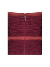 Load image into Gallery viewer, Mabel Burgundy Drop Waist Layered Mesh Midi Puffy Dress with Bow
