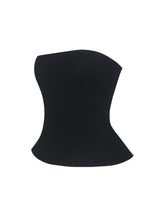 Load image into Gallery viewer, Quinette Black Peplum Top with Beaded Asymmetrical Cape
