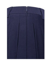 Load image into Gallery viewer, Nasya Navy Blue Pleated Mini Skort
