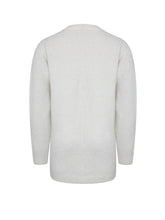Load image into Gallery viewer, Orla White Wool-Blend Ribbed Knit Cardigan
