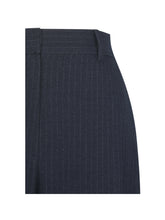 Load image into Gallery viewer, Quinnie Navy Striped High-Waisted Straight Leg Pant
