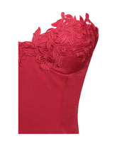 Load image into Gallery viewer, Sacha Red Lace Drop Waist Corset Puffy Mini Dress
