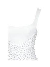 Load image into Gallery viewer, Tais Pearl Beaded Cocoon Shape Sleeveless Mini Dress
