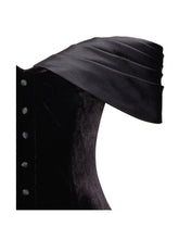 Load image into Gallery viewer, Echo Black Velvet Off-shoulder Pleated Mini Dress
