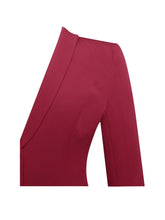 Load image into Gallery viewer, Delia Burgundy Blazer Dress with Pleated Detail
