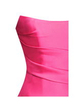 Load image into Gallery viewer, Walterina Fuchsia Satin Strapless Drop Waist Corset Gown
