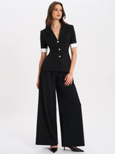 Load image into Gallery viewer, Aleeza Black Wide Leg Suit Pants
