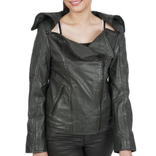 Load image into Gallery viewer, Janet Biker Leather Jacket
