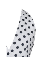Load image into Gallery viewer, Ilene White and Black Polka Dot Bubble Hem Halter Top
