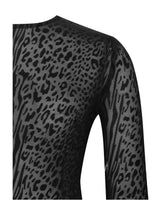 Load image into Gallery viewer, Patricia Black Leopard Burnout Velvet Mesh Backless Maxi Dress
