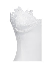 Load image into Gallery viewer, Naila Lace Trim Strapless Drop Waist Wedding Gown
