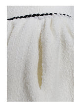 Load image into Gallery viewer, Coco White Boucle Tweed V Waist Mini Dress

