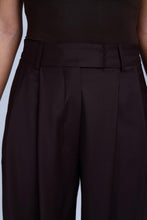 Load image into Gallery viewer, Broadway Monica Wide-Leg Virgin Wool Pants in Dark Coffee
