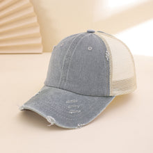 Load image into Gallery viewer, Distressed Washed Mesh Baseball Cap – Frayed Unisex Hat for Outdoor &amp; Daily Wear
