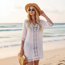 Load image into Gallery viewer, Resort Beach Tunic Dress | Patchwork Cover-Up
