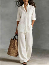 Load image into Gallery viewer, Women's Bohemian Top &amp; Pants Set – Resort Lounge Co-ord
