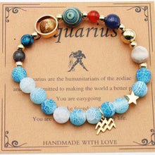 Load image into Gallery viewer, Twelve Constellations Bracelets - Natural Stone Beaded Bracelets with Eight Planet Designs
