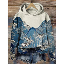 Load image into Gallery viewer, Women’s Printed Hooded Long Sleeve Pullover Sweatshirt
