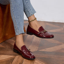 Load image into Gallery viewer, Women’s Patent Leather Square Toe Shoes
