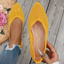Load image into Gallery viewer, Women's Pointed Toe Flyknit Slip-On Loafers – Flat Casual Shoes
