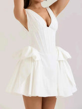 Load image into Gallery viewer, Elegant V-Neck Mini Dress - Chic &amp; Flattering | ꫀꪶꫀᧁꪖꪀᥴꫀ꠸ᠻꪗ
