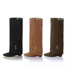 Load image into Gallery viewer, Chic Pointed Block Heel Boots - Stylish &amp; Comfortable
