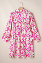 Load image into Gallery viewer, Beautiful Ivory Printed Long Sleeve Mini Dress Elegant &amp; Chic Women's Fashion Dress
