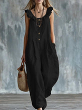 Load image into Gallery viewer, Women's Sleeveless Button-Down Tank Jumpsuit
