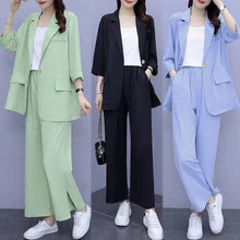 Load image into Gallery viewer, Long Sleeve Suit Jacket &amp; Pants Two-Piece Set – 3 Colors, M–6XL
