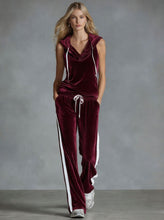 Load image into Gallery viewer, Women's Velvet Wide-Leg Pants &amp; Sleeveless Top Set

