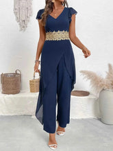 Load image into Gallery viewer, Stylish V-Neck Wide : Leg Jumpsuit
