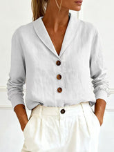 Load image into Gallery viewer, Women's Peter Pan Collar Button-Up Shirt – 6 Colors S–3XL
