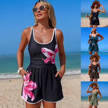 Load image into Gallery viewer, Women's Minimalist Sports One-Piece Swimsuit – Solid Color Sleeveless

