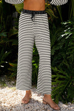 Load image into Gallery viewer, Stripe Collared Top and Drawstring Pants Set
