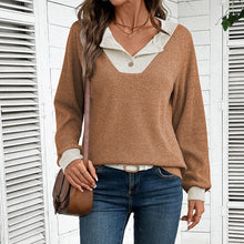Load image into Gallery viewer, Women’s Color-Block V-Neck Pullover
