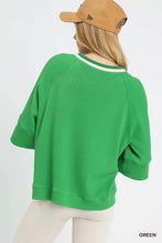 Load image into Gallery viewer, Umgee Ribbed Knit Top with Contrast Trim
