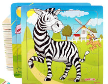 Load image into Gallery viewer, 38 Style Cartoon Wooden Puzzle Children Animal/ Vehicle Toy For  2-6 Year Baby Early Educational Toys for Kids
