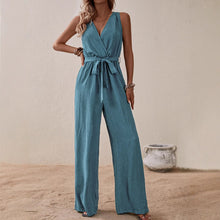 Load image into Gallery viewer, Women's Strap High-Waist Sleeveless Jumpsuit – Ice Silk Casual Wide-Leg
