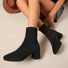 Load image into Gallery viewer, Stylish Chic Block Heel : Ankle Boots
