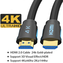Load image into Gallery viewer, 4K HDMI Cable HDMI 2.0 Ultra HD Audio Wire HDMI Splitter Digital Cord High Speed 18Gbps HDMI 2.0 Cable 4K HDR 2160P For TV  Projector Laptops Gaming
