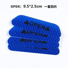 Load image into Gallery viewer, 4PCS Car Accessories Car Stickers Reflective Warning Sticker Wheel Eyebrows Door Opening Sticker Diamond Wheel Reflective Strip Universal Door Open Reflective Warning Stickers Auto Open Sign Anti-Collision Safety Reflective Decal Tape
