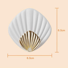 Load image into Gallery viewer, 4pcs Creative Shell Shape Wall Hanging Hook Punch-free Strong Adhesive Hook Bathroom Kitchen Wall-mounted Seamless Sticky Hook  Shell Hook Non-Punching Strong Adhesive Adhesive Hook Bearing Door Behind Wall Bathroom Kitchen Key Holder
