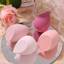 Load image into Gallery viewer, 4/pcs New Womens Beauty Egg Set Makeup Puff Set Colorful Cushion Cosmestic Sponge Egg Tool Wet and Dry Use Colorful Soft Design
