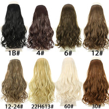 Load image into Gallery viewer, 5 Clip In Hair Extension Heat Resistant Fake Hairpieces Long Wavy Hairstyles Synthetic Clip Golden On Hair Extensions Straight Hair Extensions with Invisible Fish Line Layered Hairpiece
