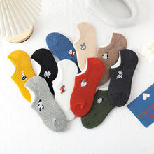Load image into Gallery viewer, 5 Pairs Kawaii Cute Animal Print Socks Set Invisible Happy Fashion Ankle Funny Socks Set Girl Cotton Summer Silicone Non-slip Boat Socks Ankle Socks For Men And Women

