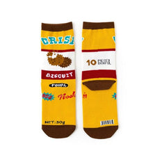 Load image into Gallery viewer, Women's Colorful Cotton Socks Fruits Banana Avocado Lemon Egg Cookie Donuts Food Happy Color Socks
