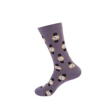 Load image into Gallery viewer, Women's Colorful Cotton Socks Fruits Banana Avocado Lemon Egg Cookie Donuts Food Happy Color Socks
