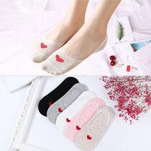 Load image into Gallery viewer, 5 Pairs/Set Women's Cotton Happy Cute Cat Short Socks Print Cartoon Animal Casual Summer Socks Red Heart Funny Ankle Socks Pure Cotton Socks For Men And Women
