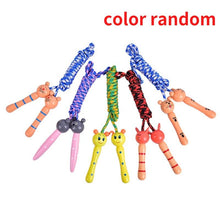 Load image into Gallery viewer, 5 Styles Kids Jump Ropes Wood Handle Sport Bodybuilding Fitness Lovely Skipping Ropes Wood Handle Children Adjustable Cotton Skipping Rope With Wooden Handle For Boys And Girls
